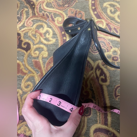 Vintage Black Leather Coach Janice Crossbody Purse - Picture 11 of 11